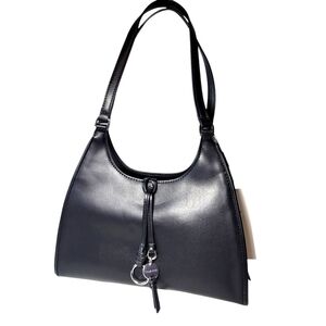 Calvin Klein Porter satchel handbag black silver NWT
